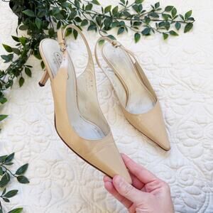 Coach Alena Slingback Pointed Toe Heels Sz 8